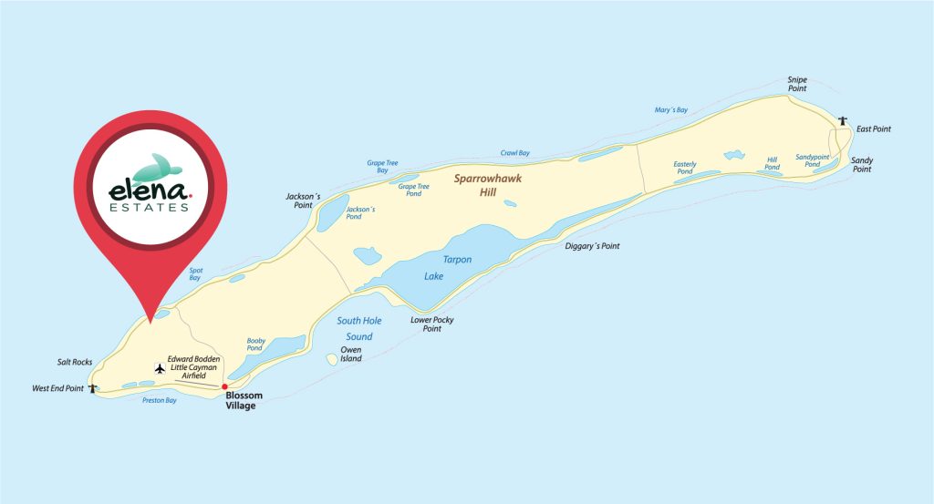 Elena Estates - Little Cayman - Map location